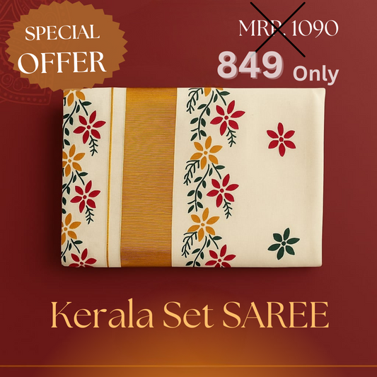 Kerala Set saree