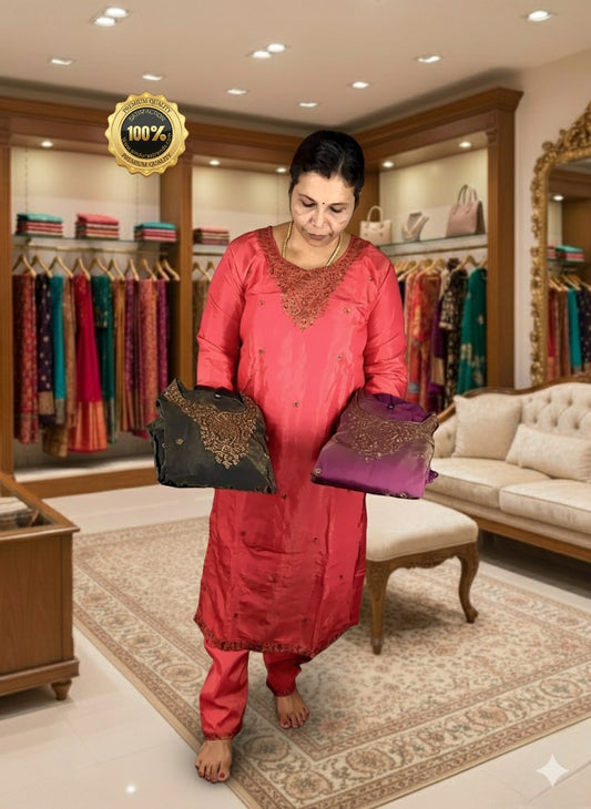 🌟 Premium Designer Churidhar Set –