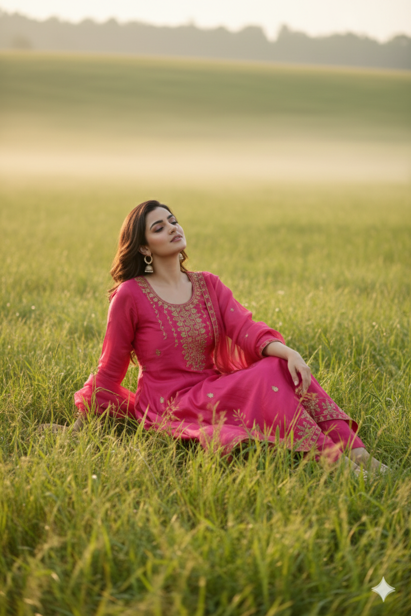 Premium kurtis. three peice set